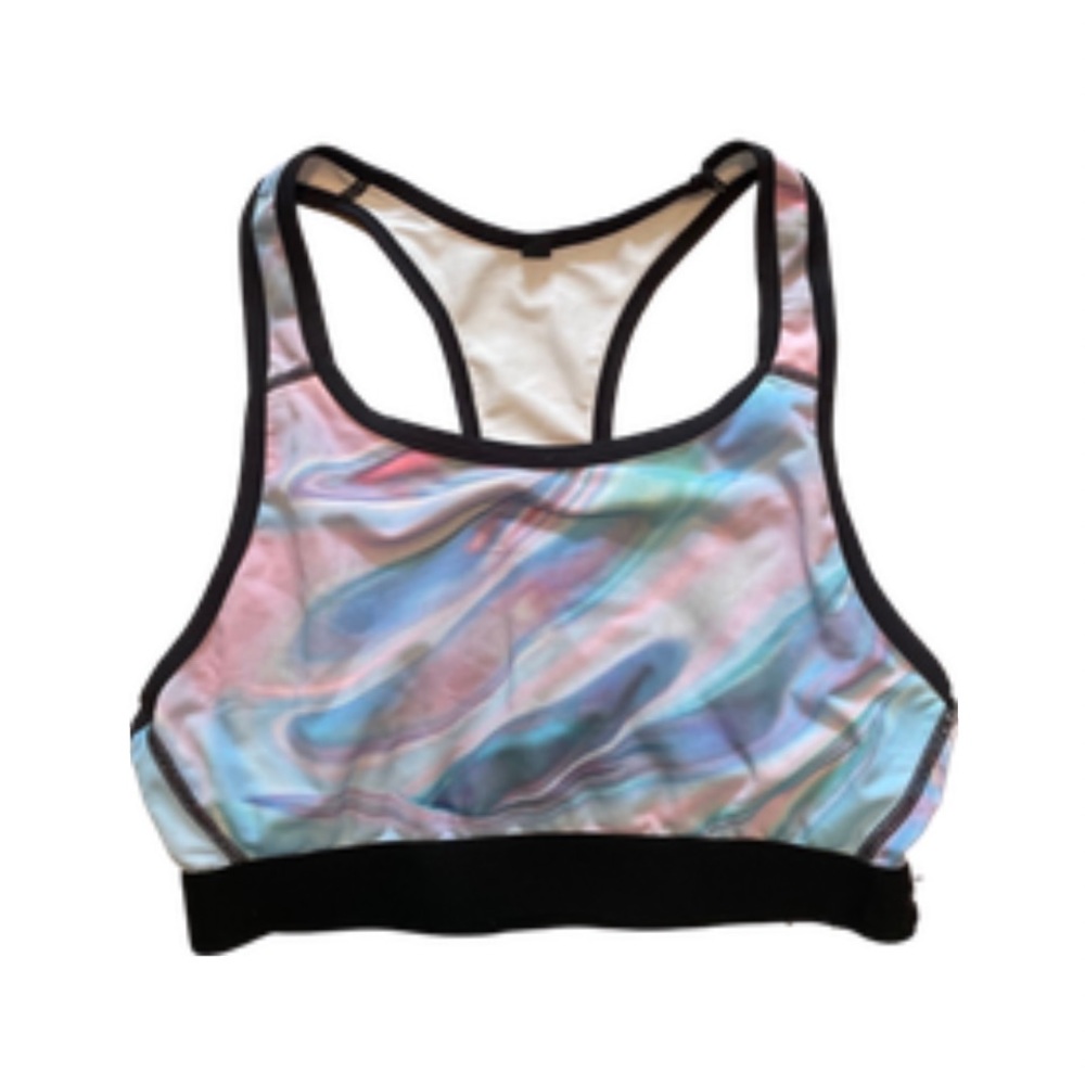 🌌 beloved shirts racer back light galaxy print sports bra